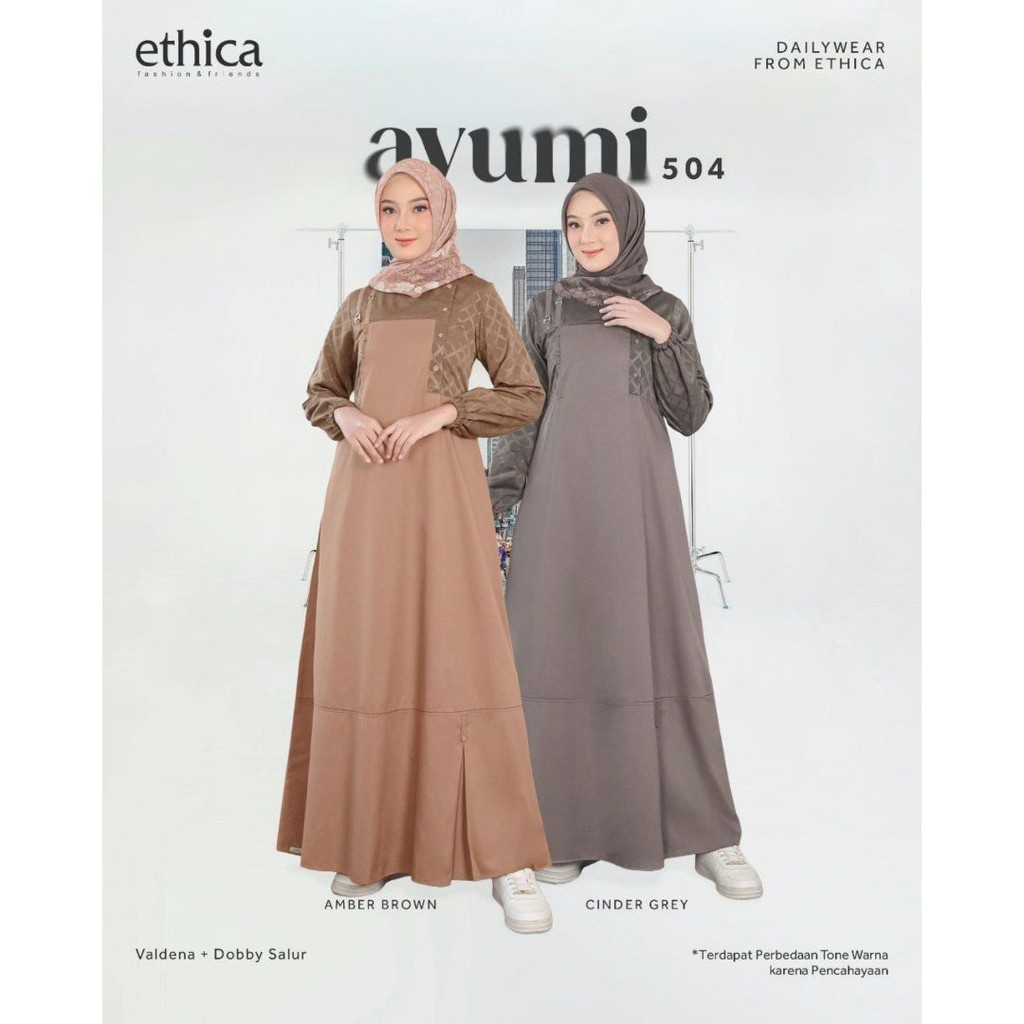Ethica Gamis Modern Series Ayumi 504/ Gamis Remaja Dewasa Terbaru Simple Elegant