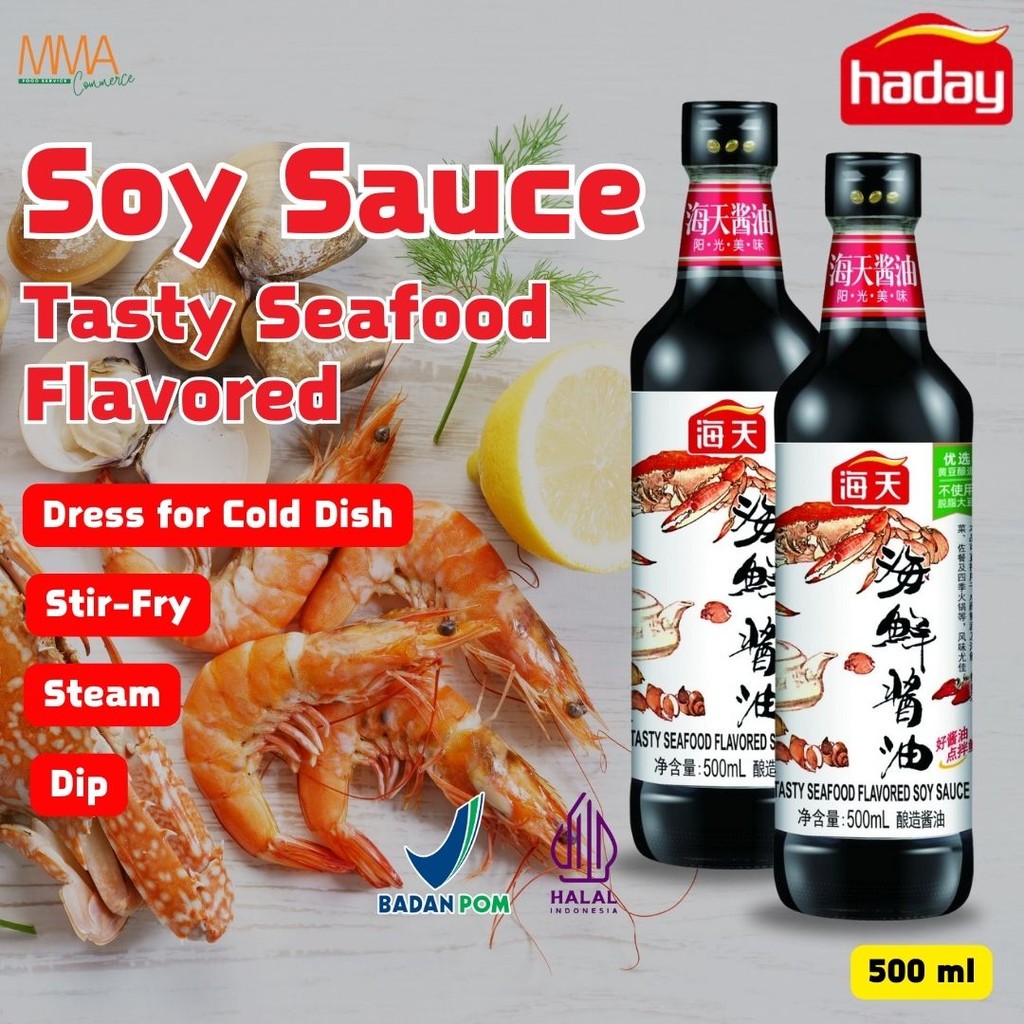 

Haday Tasty Seafood Flavored Soy Sauce / Seafood Soy Sauce Kecap Asin 500 ml / Kecap Asin