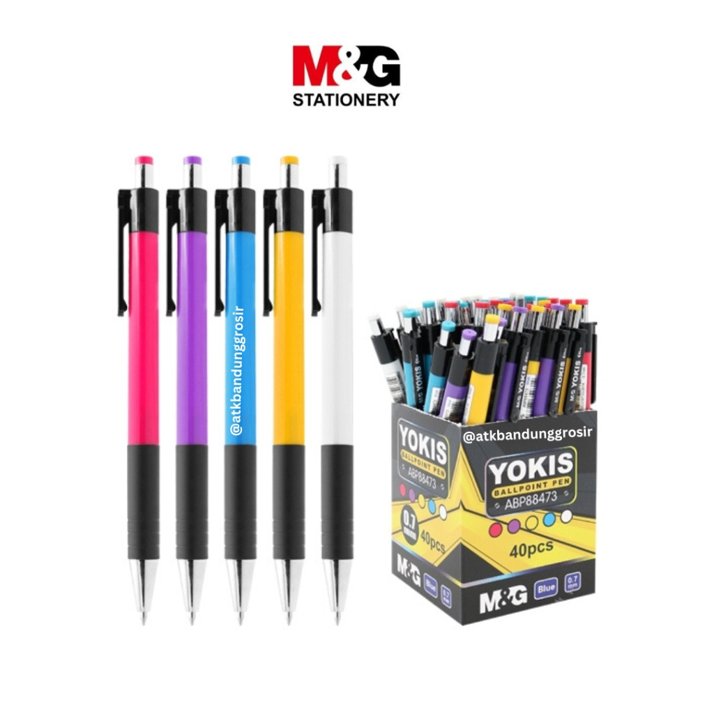 

Pulpen M&G Yokis Ballpoint Pen Banyak Pilihan Warna Tip 0.7mm #ABP88473 Satuan- SHSNP