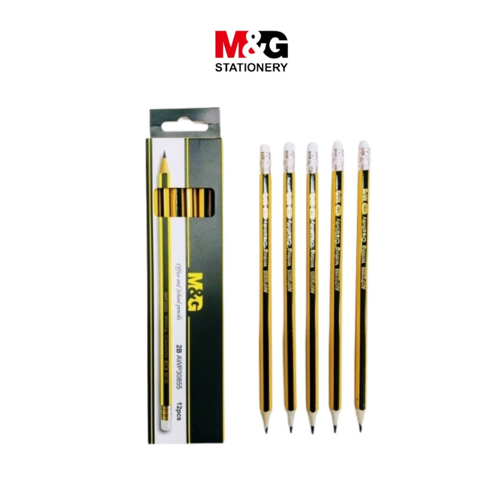

Pensil 2B M&G Pensil Hexa Lead Pensil Hitam Dengan Penghapus #AWP30855 - Satuan- SHAGB