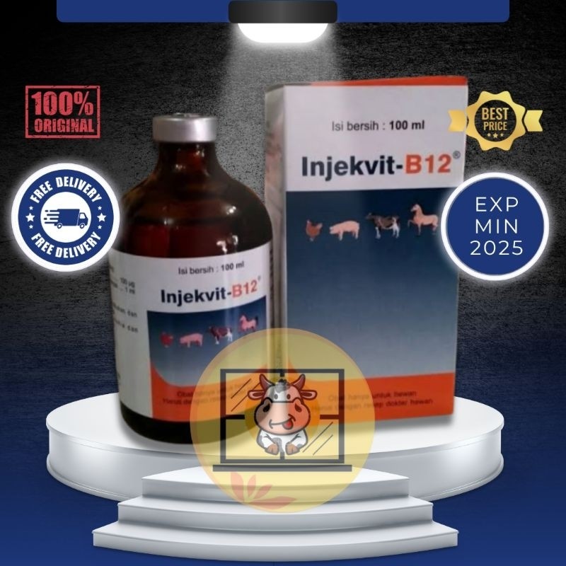 INJEKVIT B12 MEDION 100 ML -Vitamin Mengandung B12 Single Untuk Ternak