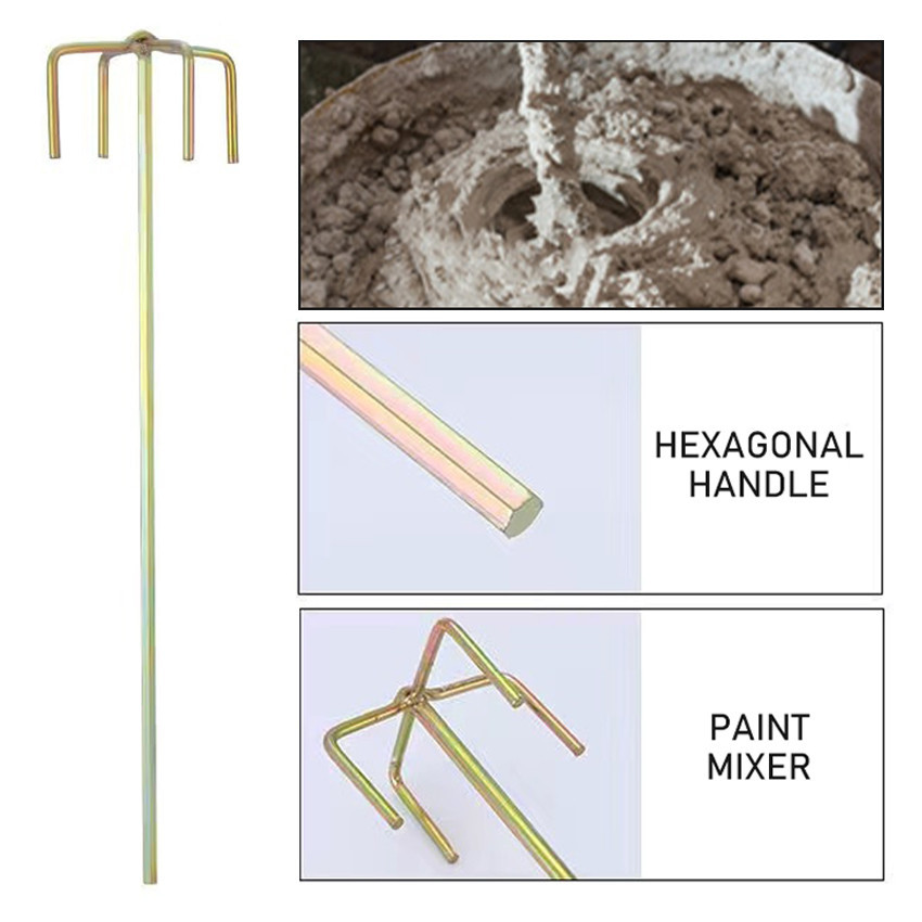Circle Point - 50CM Pengaduk Semen Untuk Bor / mixer stik, tongkat pengaduk cat/semen, stik pengaduk