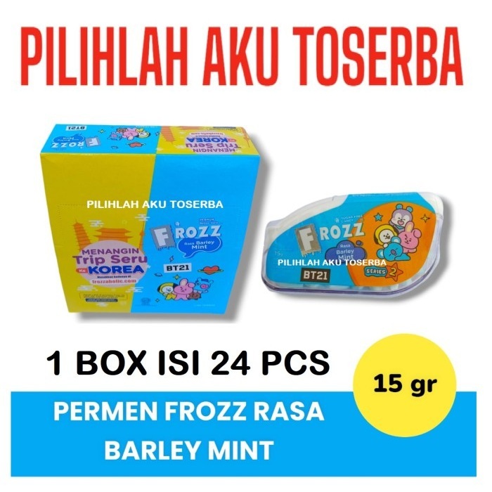 

FROZZ BARLEY MINT Permen Mint Bebas Gula - ( HARGA 1 BOX isi 24 )