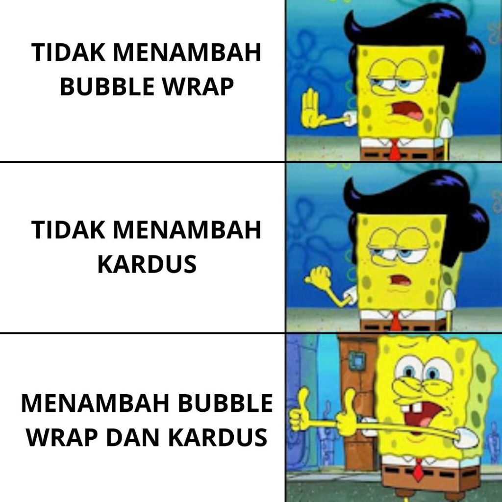 

Extra packing Bubble Wrap / Kardus