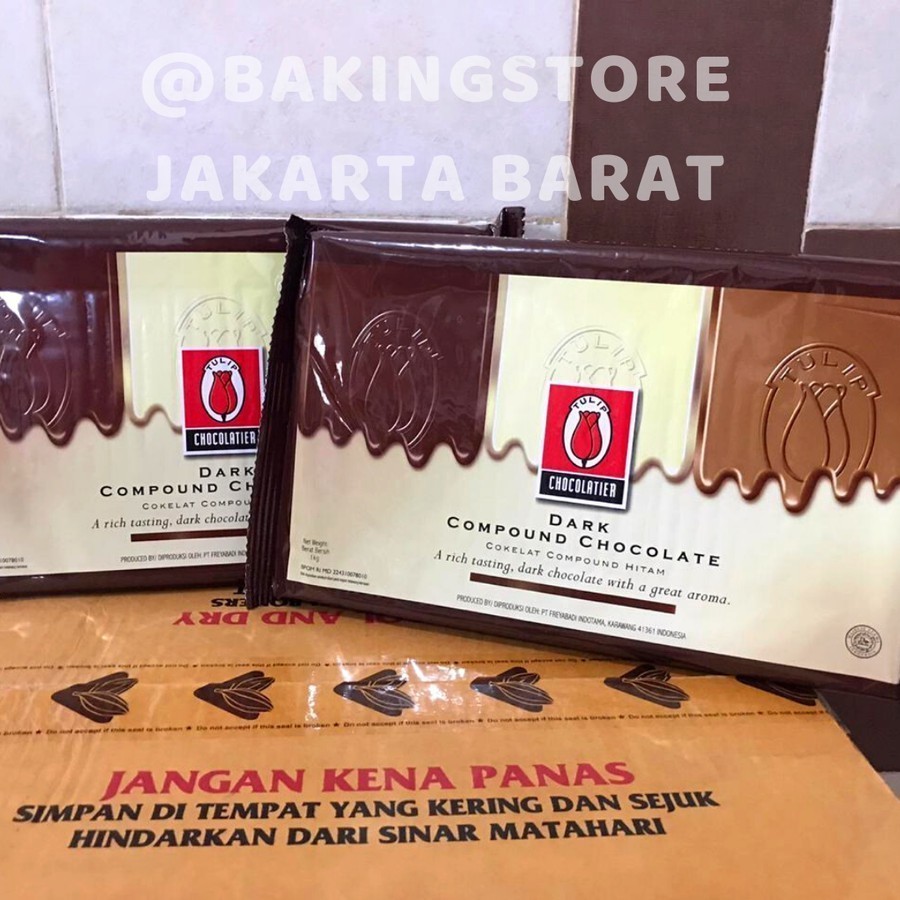 

Coklat tulip dark chocolate compound cokelat batang murah 1 kg HALAL