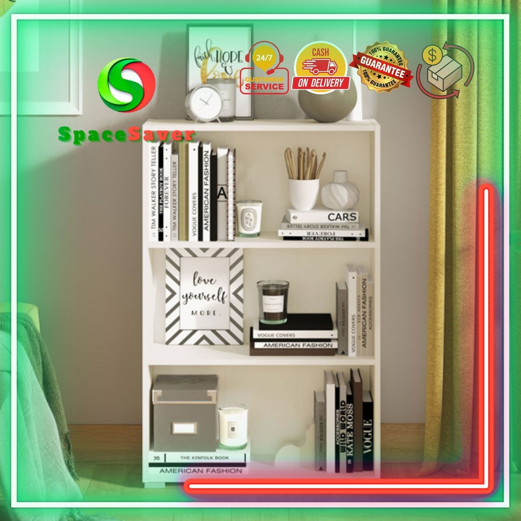 SpaceSaver - Lemari Rak Buku Multilapis Modern Minimalis 2 Warna 4 Ukuran untuk Penyimpanan Buku Nov