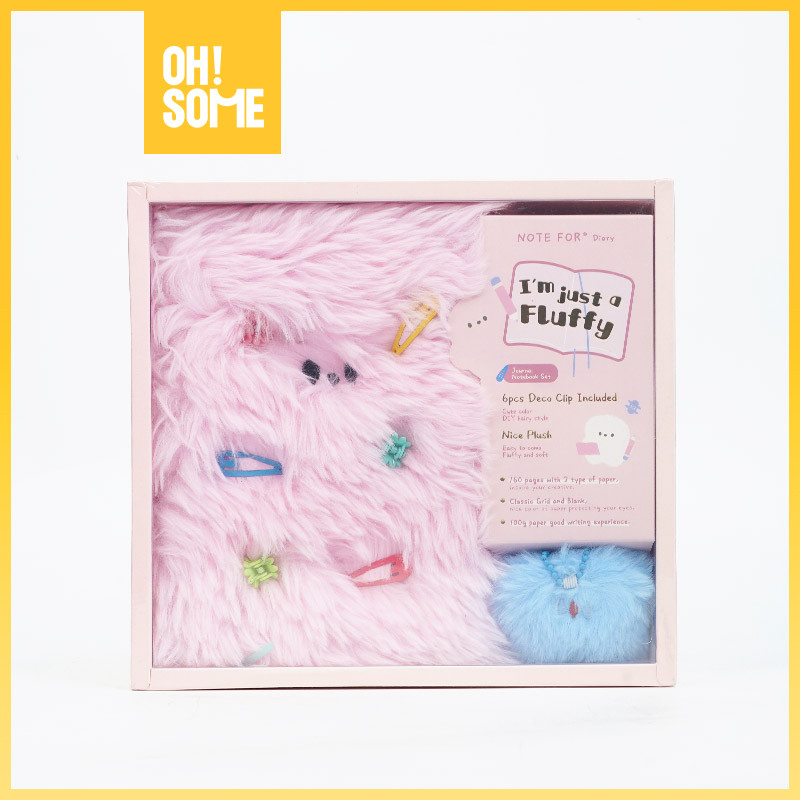 

OHSOME - Fluffy Journal Notebook Set Buku Catatan Notebook Set