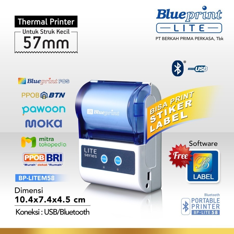

Blueprint Printer Thermal Portable Bluetooth BP LITE58