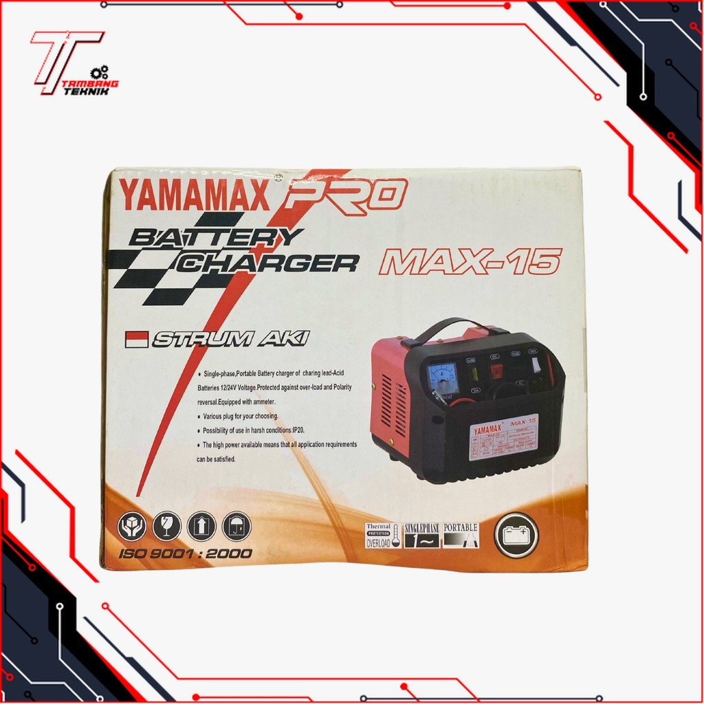 BATERAI CHARGER / SETRUM AKI / SETRUM ACCU MAX- 15 12V YAMAMAX-PRO