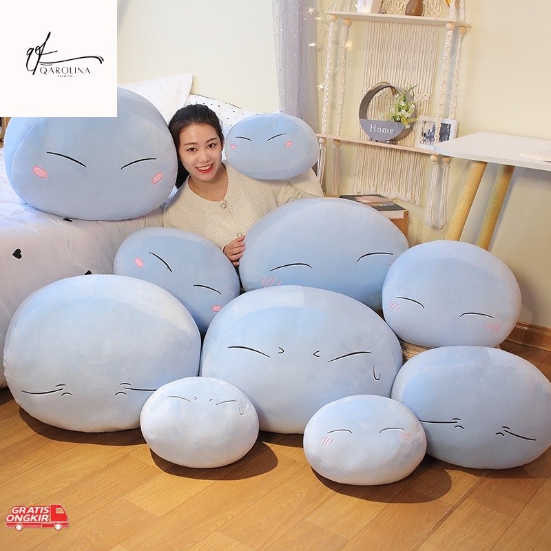 Bantal Lucu / Boneka Bantal Tidur Karakter Kartun Rimuru Mainan Mewah Anime Jepang Hadiah Ulang Tahu