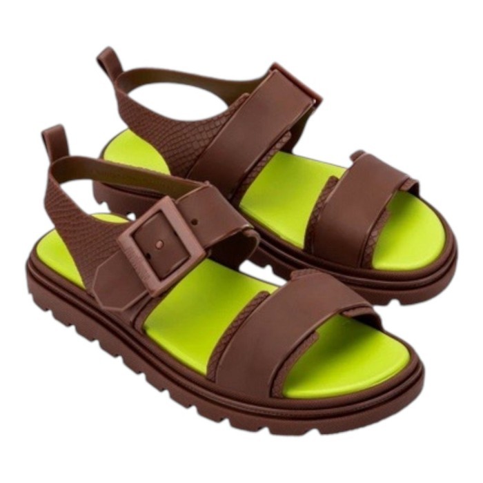 Sepatu Sandal Wanita Melissa Connection Papete Ad Brown/Beige