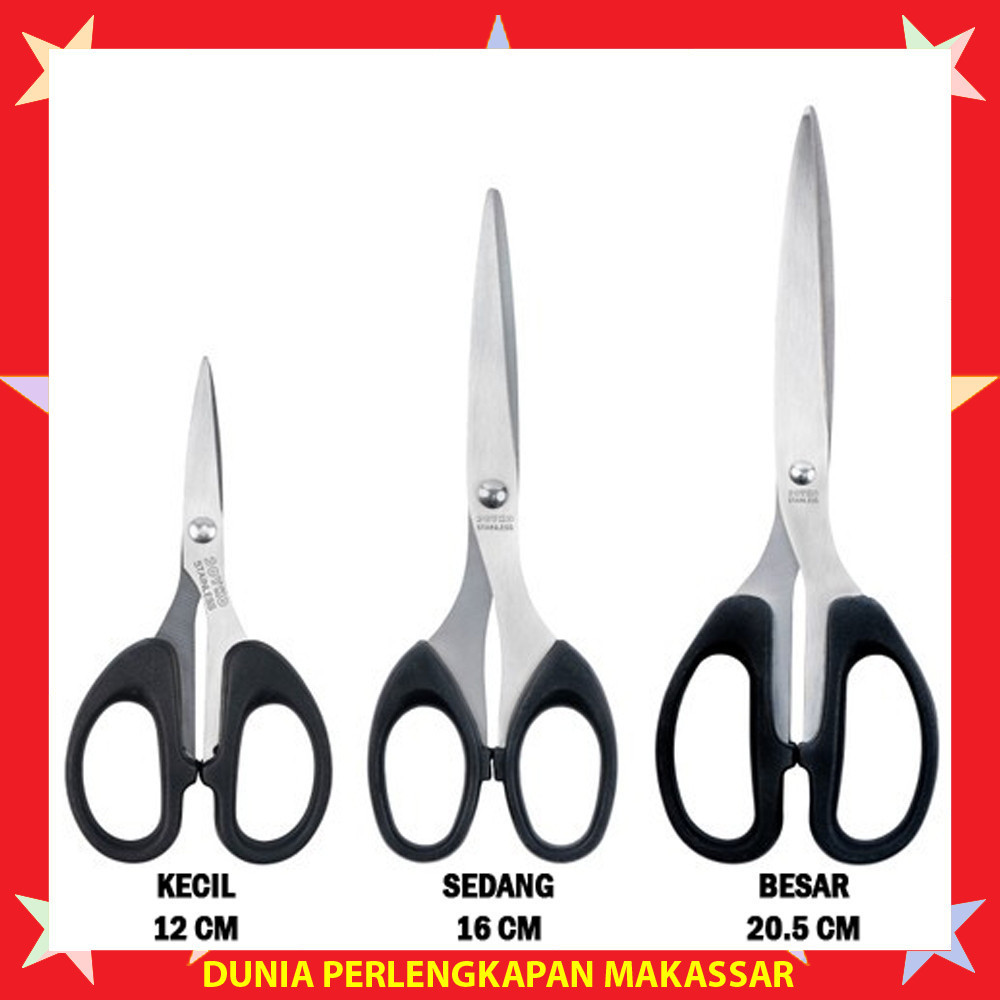 

Y16C24 Gunting Kertas Besar Sedang Kecil Tajam Murah Potong Kain Benang