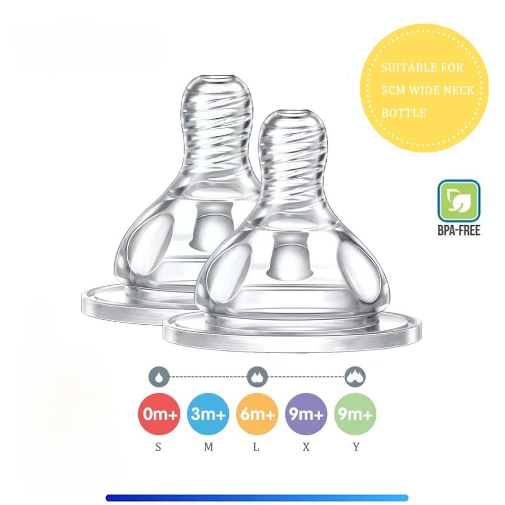 Pigean Bayi Suction Nozzle 5cm Leher Lebar Bayi Titi Suction Botol Peralatan Bayi