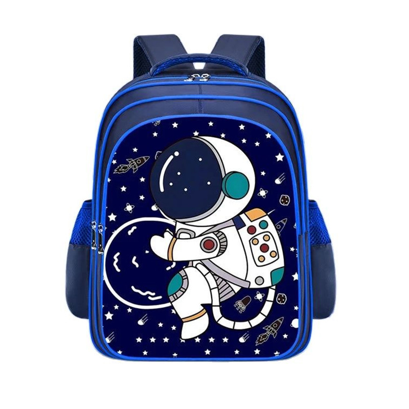 Spaceman Print Kids Backpack Orthopedic Rucksack Astronaut Boy Backpack Bagpack Moila Reflective Des