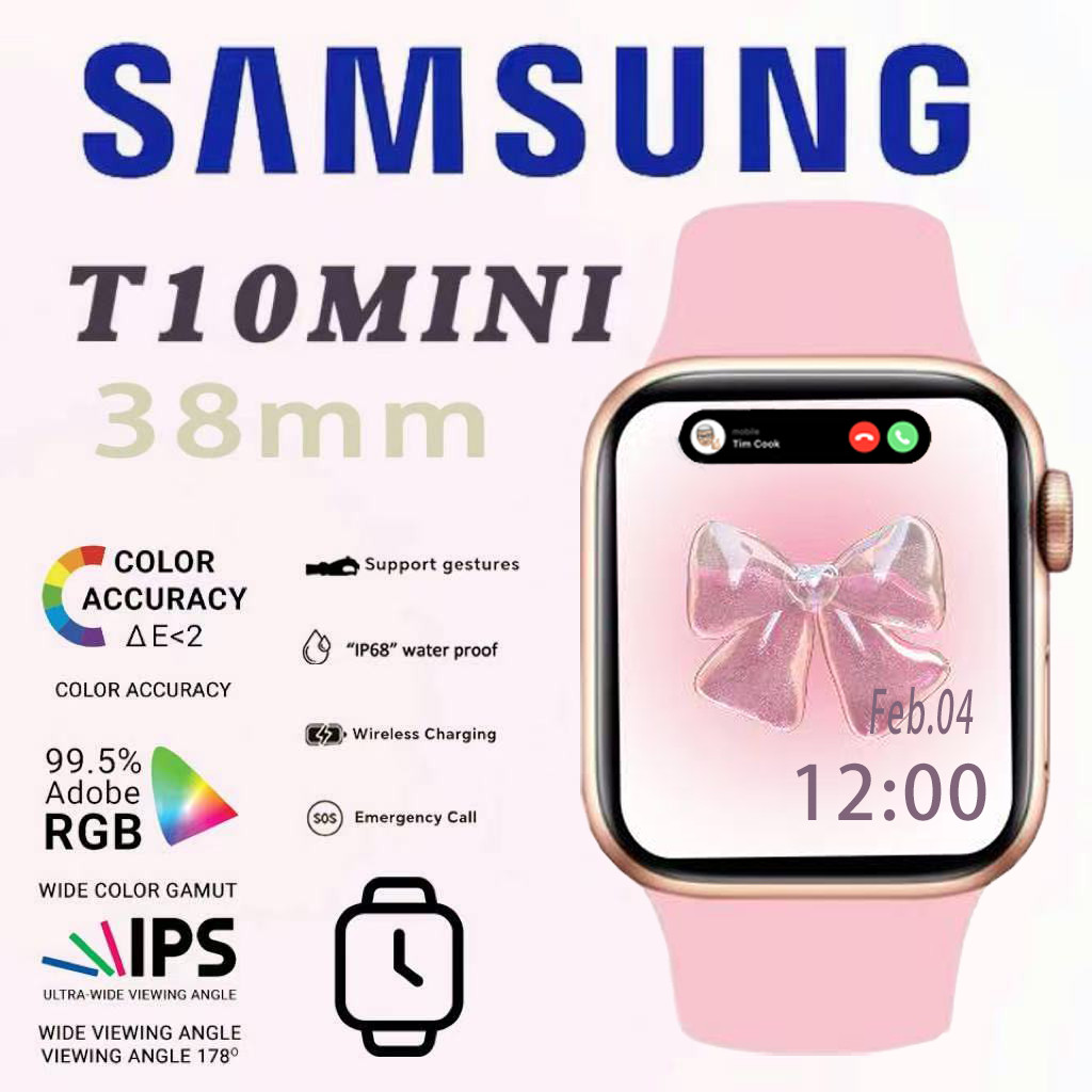 [BARU 2025] Sansumg Smartwatch T10 mini 38MM 1.72inc 5G NFC Waterproof Bluetooth Call Jam Smartwatch