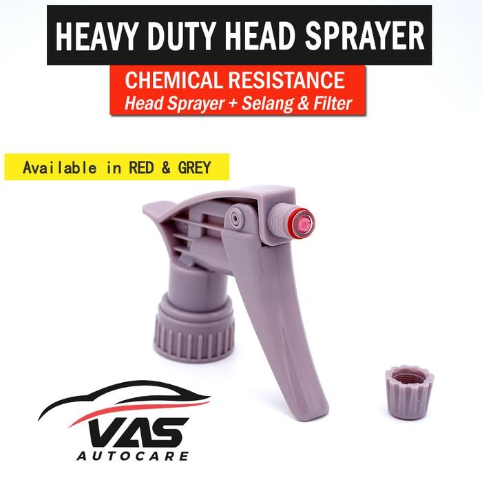 Promo Trigger Sprayer Heavy Duty Chemical Resistant Spray Resistance Head - Abu-Abu terlaris