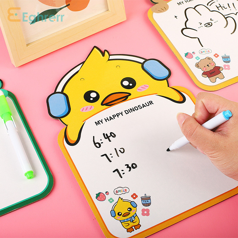 

Eeghrerr Children Cartoon Erasable Drawing Board Two-sided Graffiti Board Student Message Board Writing
