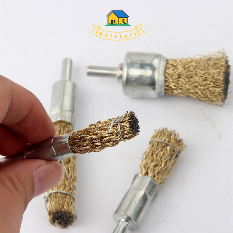 Mata bor sikat kawat besi / wire brush bor mangkok Mata/ Bor Kawat/ Bor Sikat Kawat Kuningan Knitter