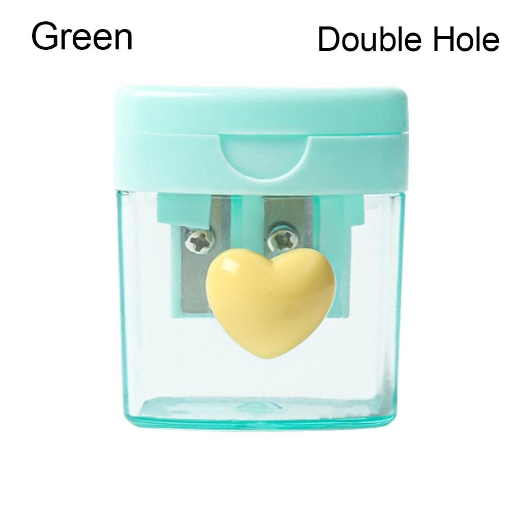 

Cartoon Pencil Sharpener Single/Double Hole Pencil Cutter Tool Student Stationery Simple S ool Office Supplies High Quality