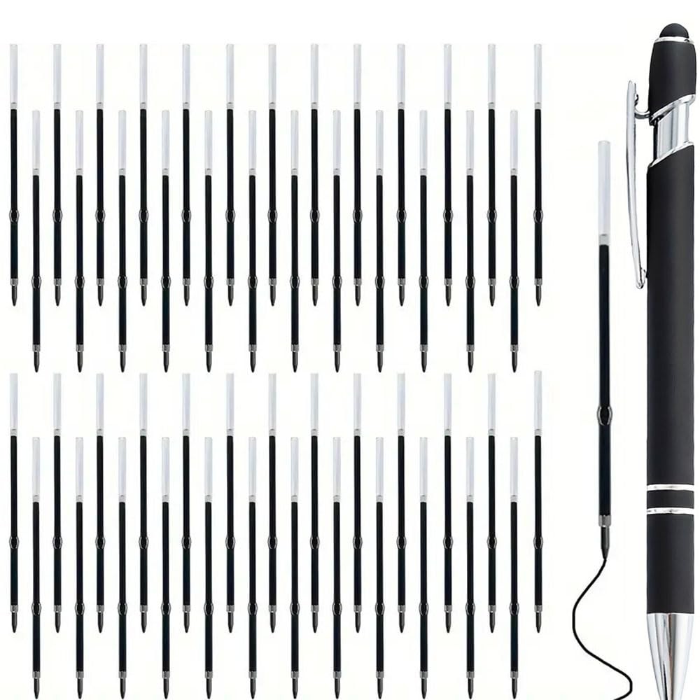 

20Pcs 98MM Black/blue Refills 2 in 1 Retractable Ballpoint Pen Refill 3.85in/9.8cm Pen Refills Tou Screen Stylus Pen Refills
