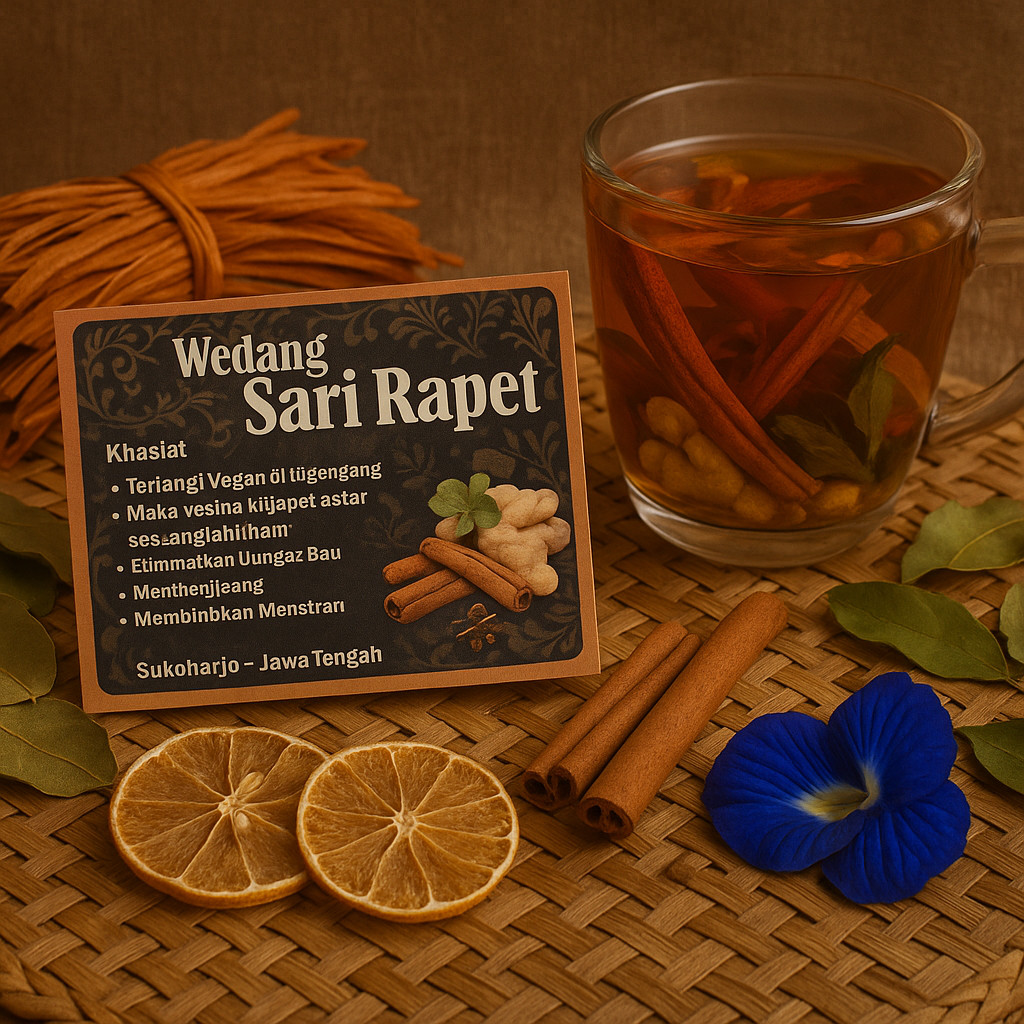 

Wedang Sari Rapet – Minuman Herbal Tradisional untuk Kesehatan Wanita | Rempah Alami Pengencang & Pelancar Haid | Isi 10 Sachet