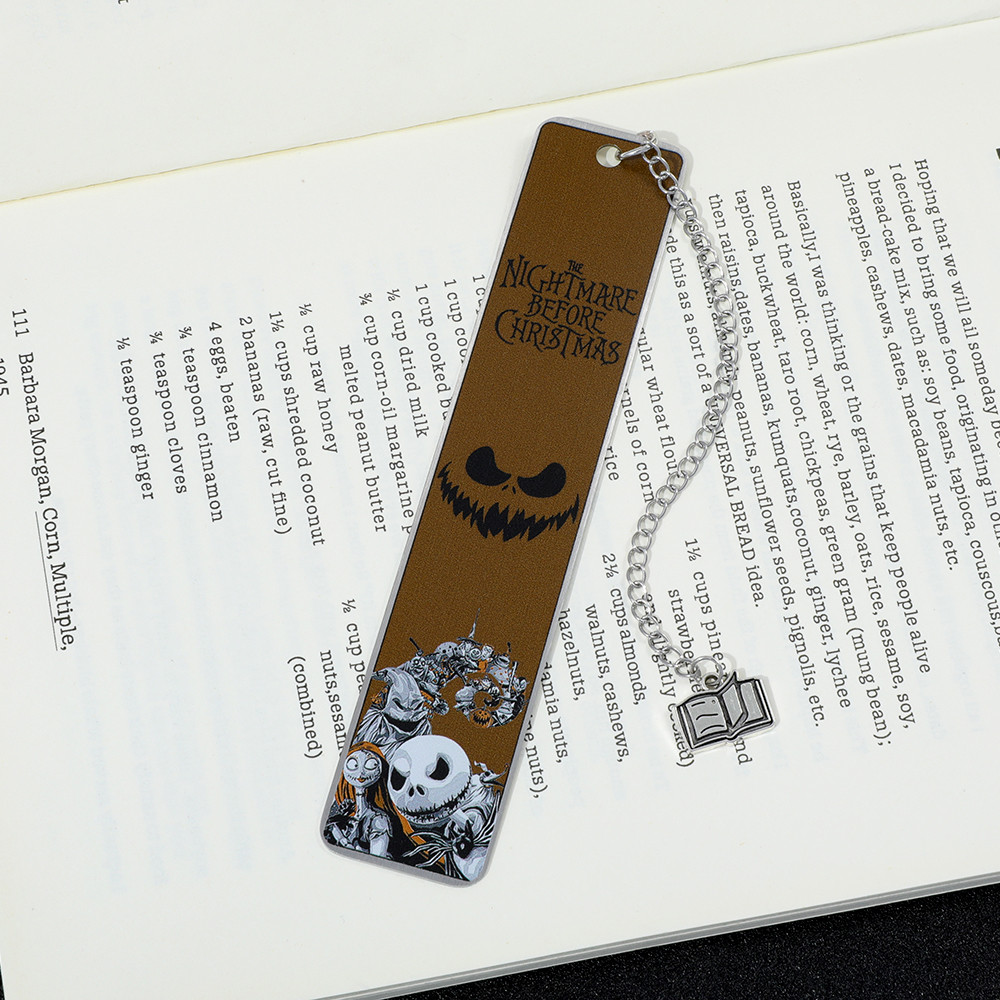 

The Nightmare Before Christmas Stainless Steel Bookmark, Jack Design, Durable Reading Accessory for Anime Fans and Book Lovers