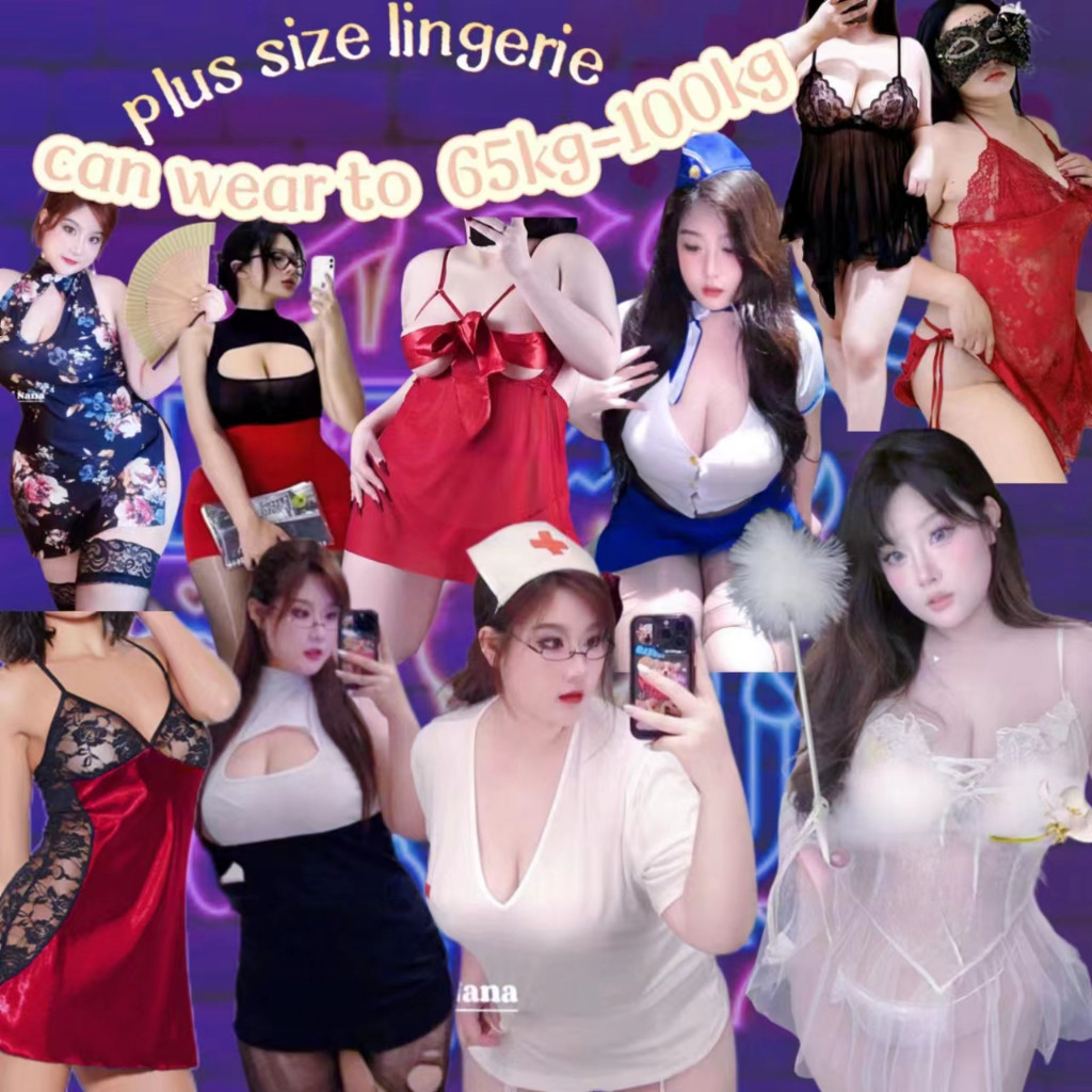 lingerieing wanita hot jumbo Lingerie jumbo Cosplay Kostum Sekolah bigsize Lingerie Bigsize baju Sex