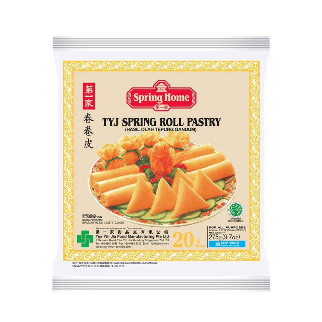 Spring Home Tyj Spring Roll Pastry Kulit Lumpia 8,5 inch
