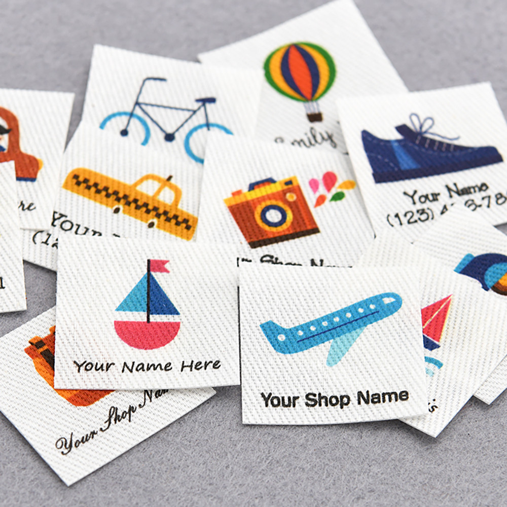 

Custom Square Labels 25x25mm - Iron/Sew On Cotton Tags for DIY Crafts, Sewing & Garments - Personalized Text