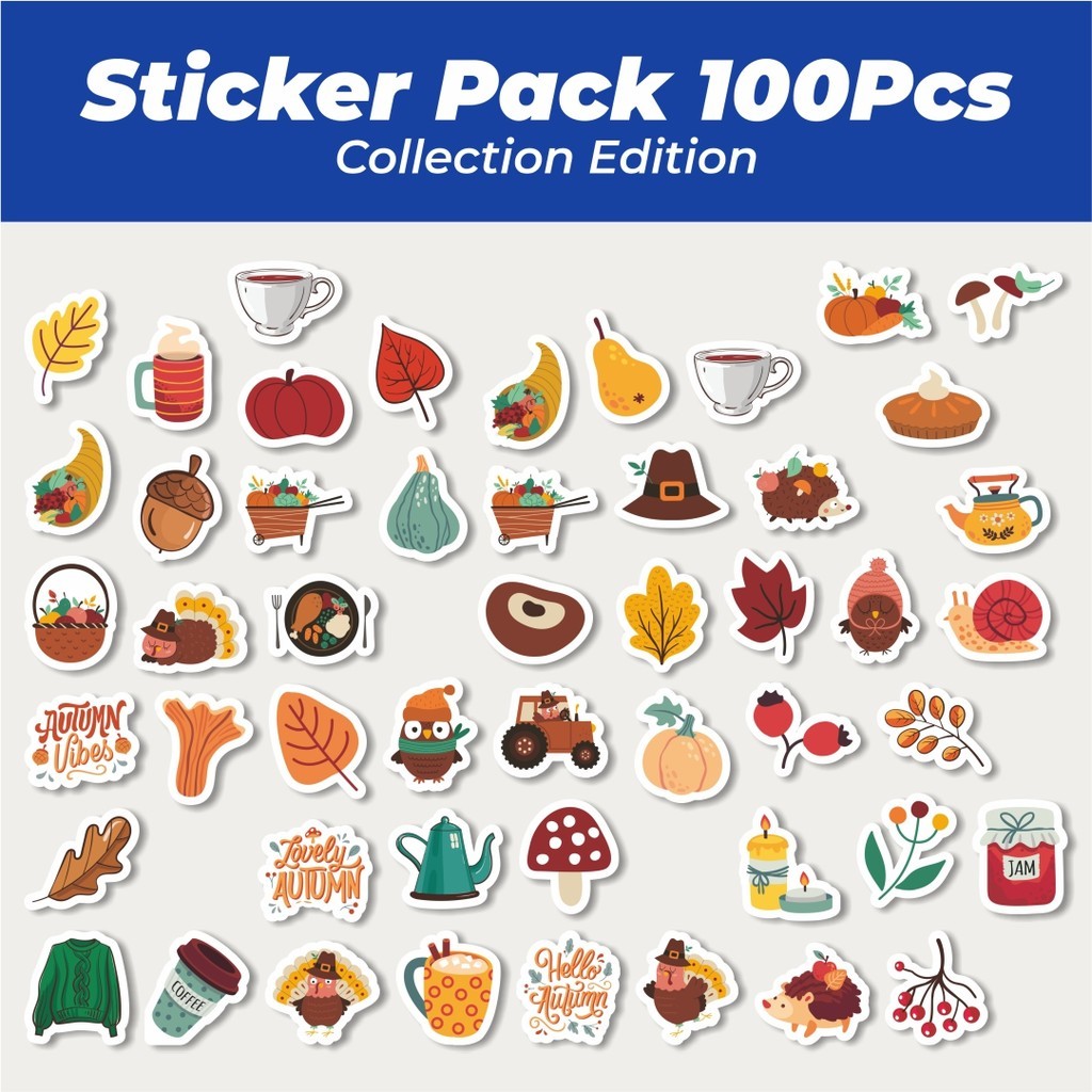 

Hot Stiker Musim Gugur Lucu Anti Air Stikers Berperekat Waterproof Sticker Decal Buat Motor Helm Buku Journal Koper Casing HP Laptop Botol Minum