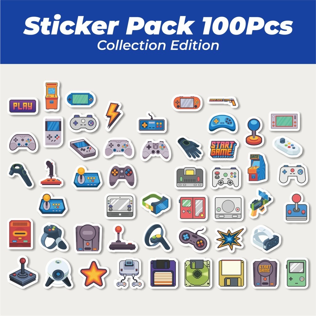

Hot Stiker Gamepad Konsol Game Lucu Anti Air Stikers Berperekat Waterproof Sticker Decal Buat Motor Helm Buku Journal Koper Casing HP Laptop Botol Minum