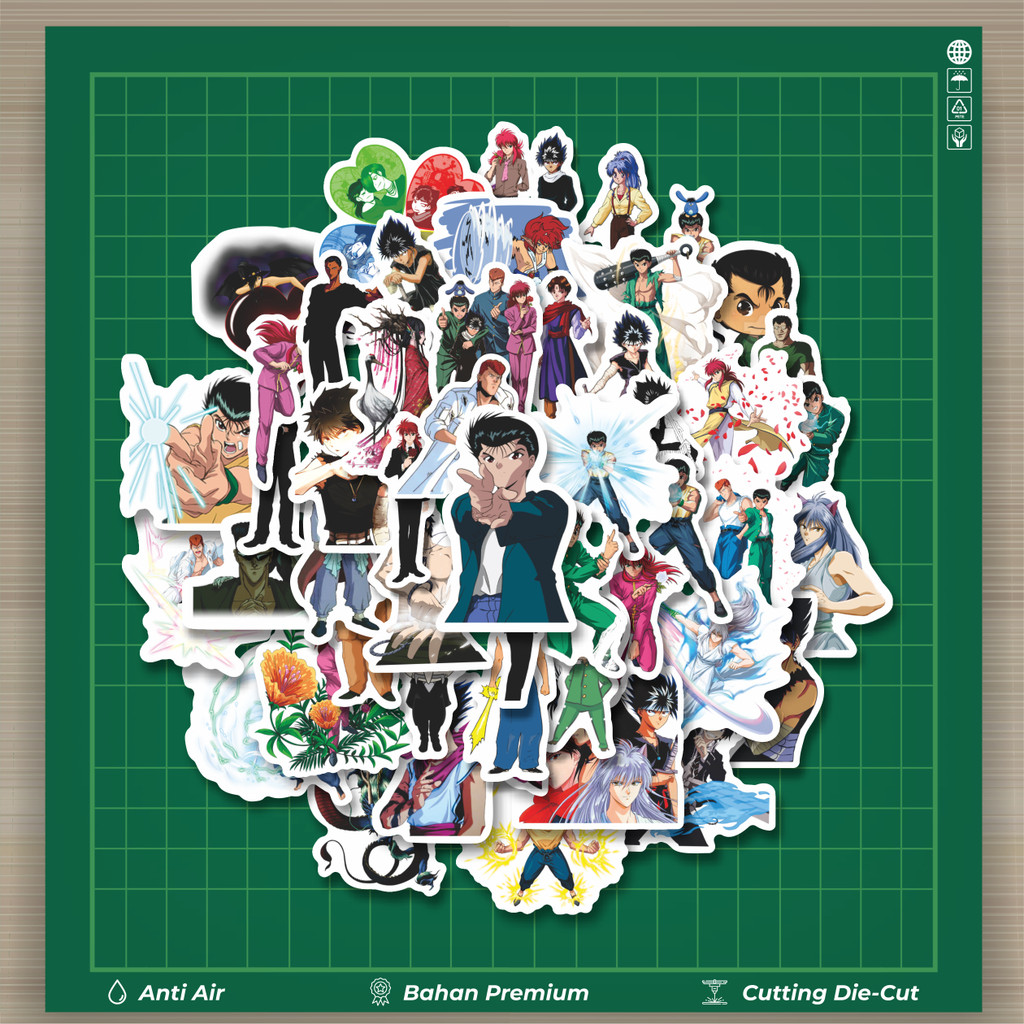 

HOT 50 PCS STIKER Sticker Anime Yu Yu Hakusho Sticker Stiker Fashion Cars Decal Dingin Kartu Album Custom Vinyl Anti Air- Sticker Aesthetic Buku Journal Koper Casing HP Tablet Laptop Helm Motor Botol Minum