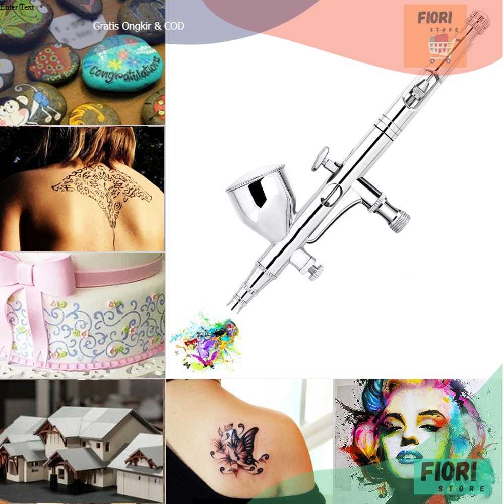 

Nasedal Airbrush Spray Gun Set Dual Action Tattoo Nail Art Painting - NT-180K-3