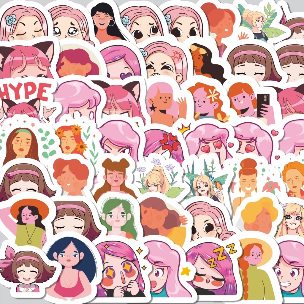 

Stiker Cutting Pack Sticker Kartun Gadis Cantik Lucu Stiker Isi 100Pcs Series Aesthetic Lucu Keren Untuk Koper Bahan Vynil