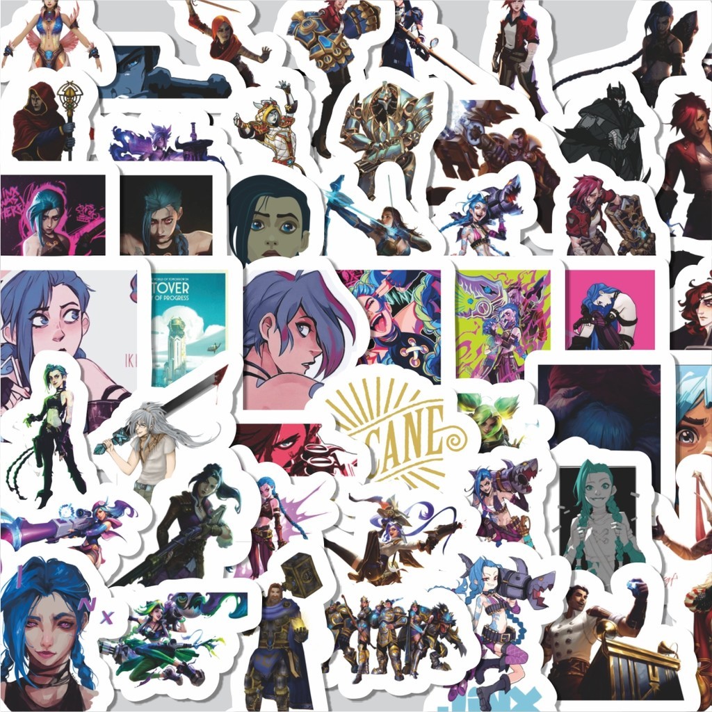 

Stiker Cutting Pack Stiker Kartun Arcane Isi 100Pcs Series Aesthetic Lucu Keren Untuk Koper Bahan Vynil