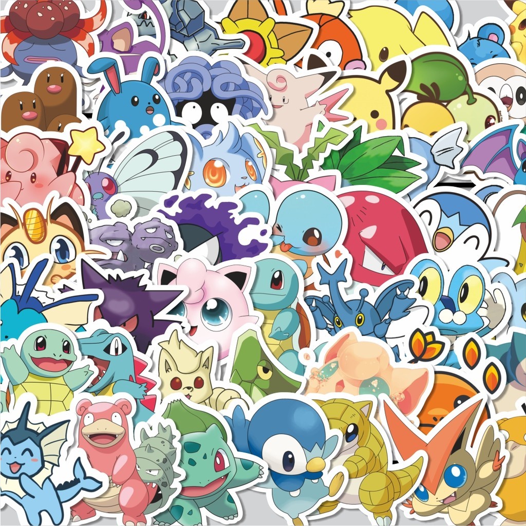 

Stiker Cutting Pack Stiker Kartun Pokemon Isi 100Pcs Series Aesthetic Lucu Keren Untuk Koper Bahan Vynil