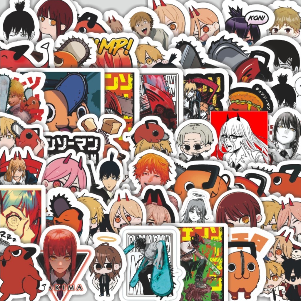 

Stiker Cutting Pack Stiker Anime Chainsaw Man Isi 100Pcs Series Aesthetic Lucu Keren Untuk Koper Bahan Vynil