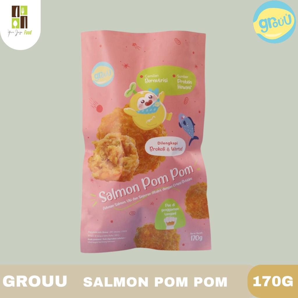 

Grouu Salmon Pom Pom 170g /Finger Food / Snack MPASI / Cemilan Anak / Snack Bayi / Tinggi Protein