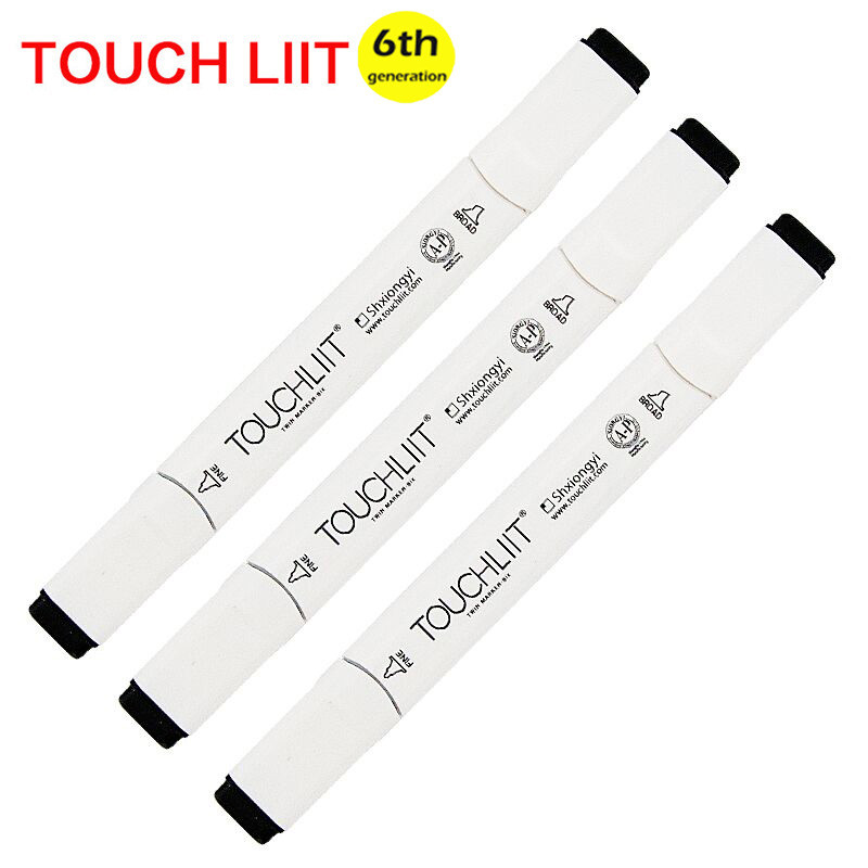

Touchliit 0# Colorless Blender Alcohol Art Markers 120# Black Color Sketch Marker Drawing Animation Manga Dual Graphic Pens