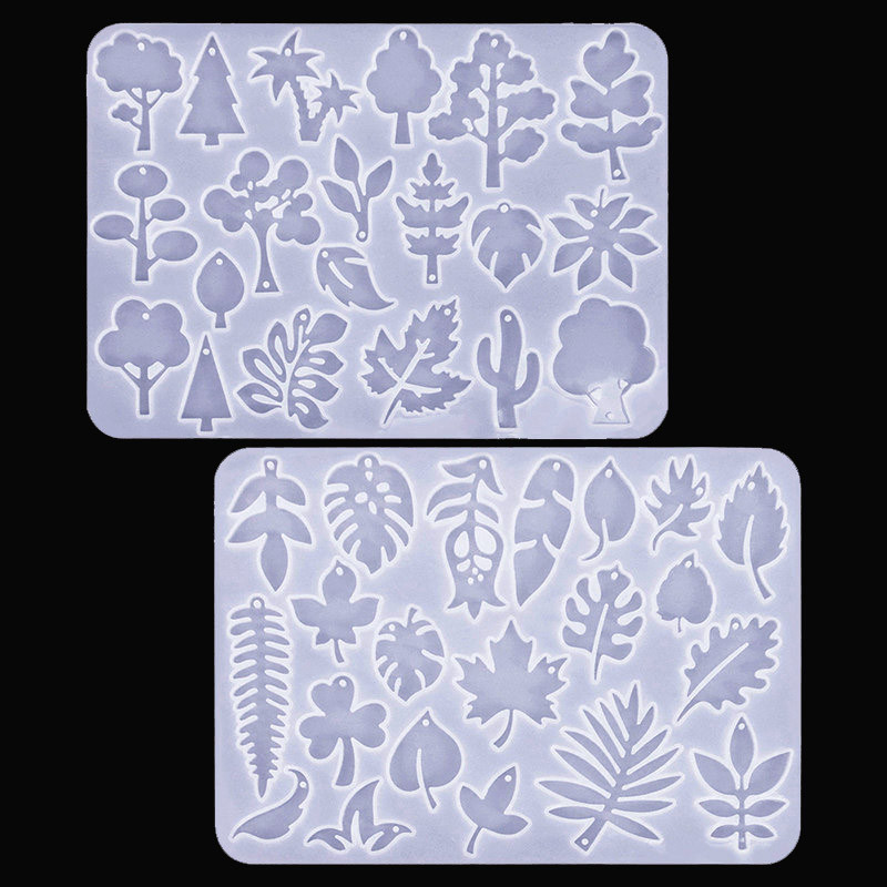 

Resin DIY Leaf Series Earrings Silicone Mold Leaf Shapes with Hole Silicone Molds for Resin Jewelry DIY Art Craft