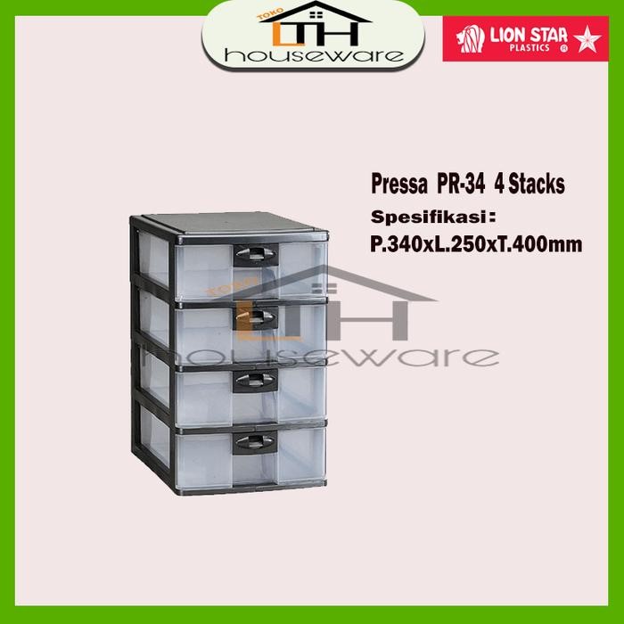 

LACI DOKUMEN A4 SUSUN 4 (PRESSA CONTAINER A4 SS 4/PR-34) LION STAR