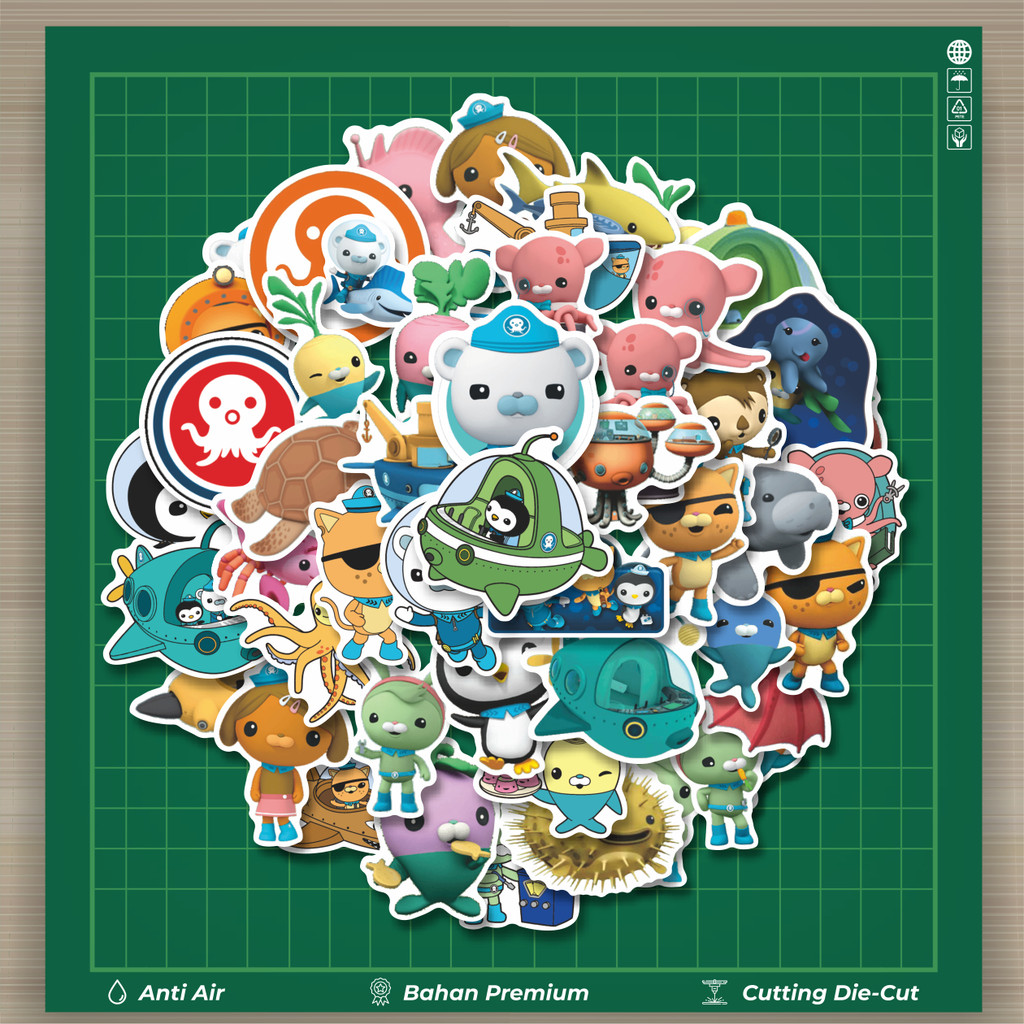 

HOT 50 PCS STIKER Stiker Kartun Octonauts Stiker Fashion Cars Decal Dingin Kartu Album Custom Vinyl Anti Air- Sticker Aesthetic Buku Journal Koper Casing HP Tablet Laptop Helm Motor Botol Minum