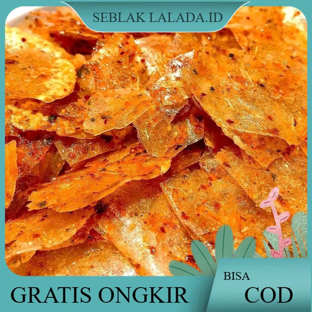 

Basrengsunda12 Kripik Kaca Viral Pedas Daun Jeruk 200gr Cemilan Foodd Instan Kerupuk Snacks Keripik Kripca Halal BPOM 32110002099100323