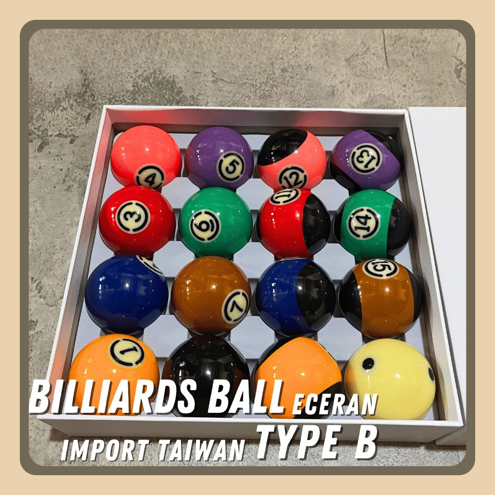 Eceran Bola Billiard Import Taiwan Billiards Ball | BOLA BILLIARD 9FEET IMPORT TAIWAN BILLIARDS BALL