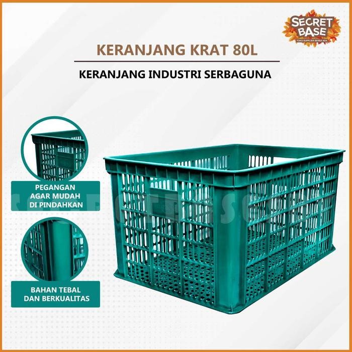 

KRAT INDUSTRI 80 LITER - Keranjang Serbaguna / Krat Keranjang - Toska