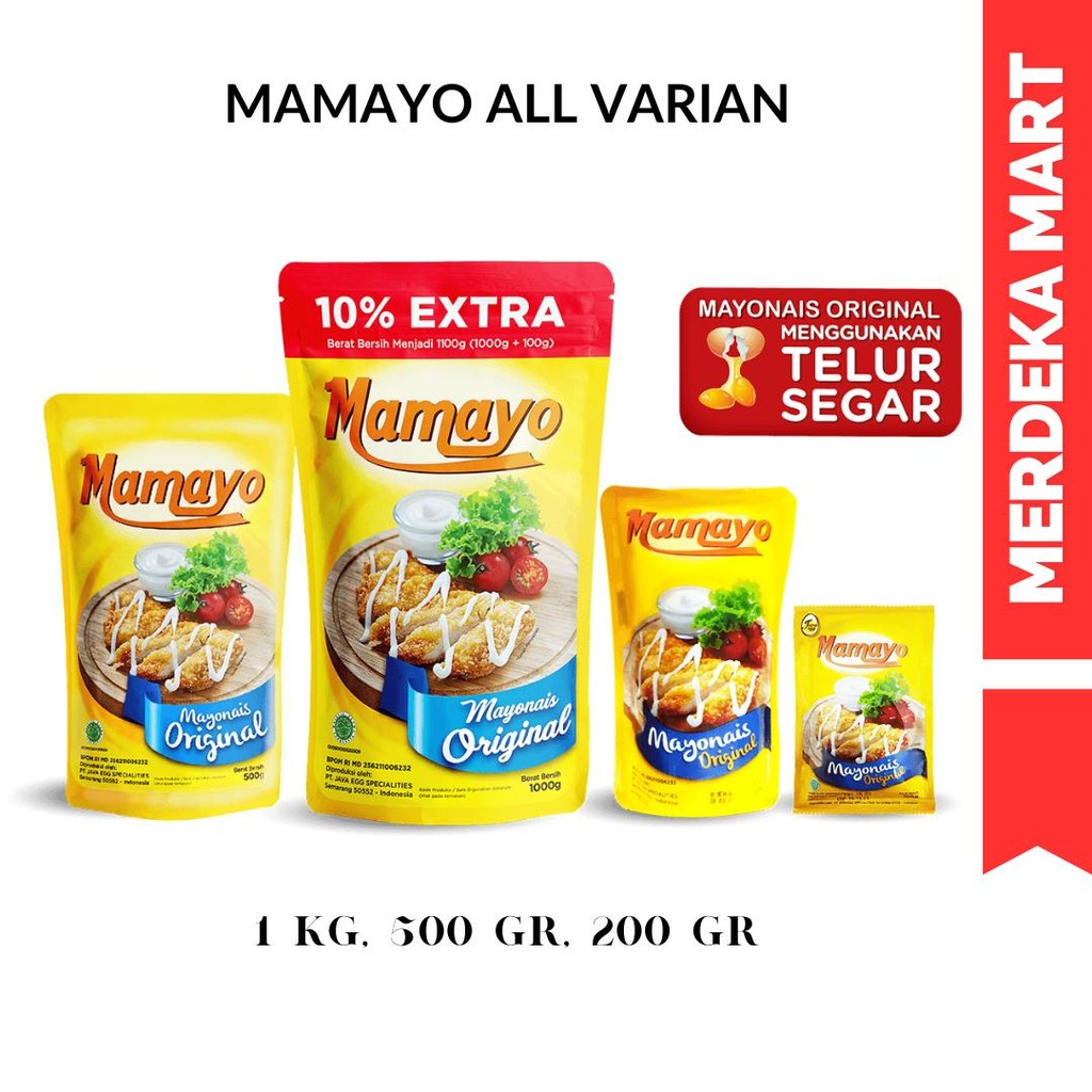 

MAMAYO MAYONAISE KEMASAN 1 KG DAN 200 GR MAYONES ORIGINAL
