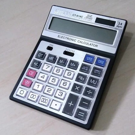 

Kalkulator Citizen CT-614-C Tombol Besar Mika 14 Digit 2 Power Citizen CT- 614C 14 DIGIT CEK ULANGCO