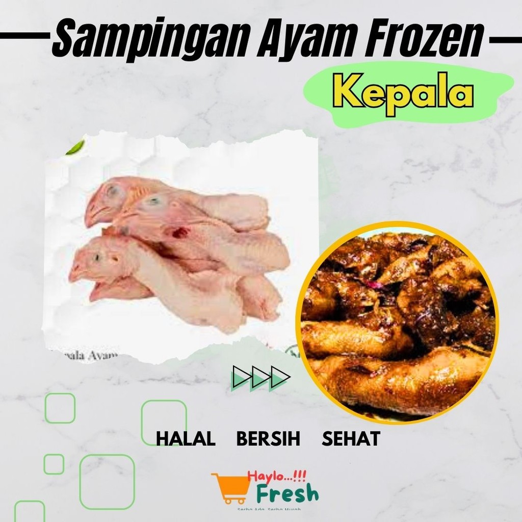 

KEPALA AYAM BERSIH – FRESHLY FROZEN | 1 KG | HALAL & NKV – HAYLOFRESS