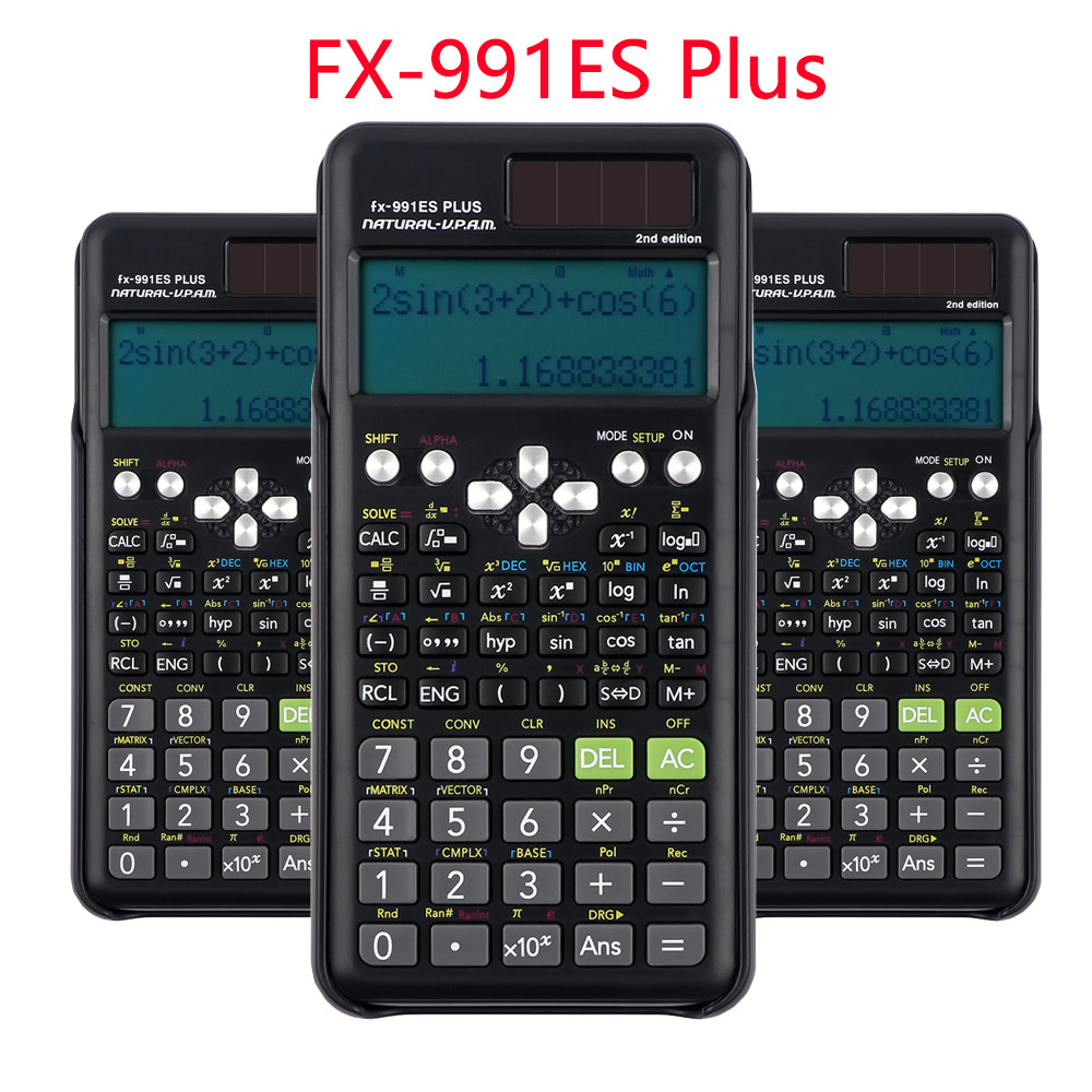 

Calculator for FX-991ES-PLUS-2nd Edition Original Scientific Calculator Functions For High School Students Office Coin Battery