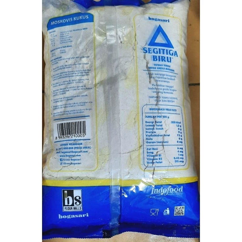 

JAMIN MURAH !!!Tepung Segitiga Biru kemasan Ekonomis Bogasari 1kg(BISA LANGSUNG ORDER)
